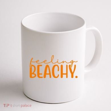 Feeling Beachy Summer Vacation Coffee Mug back