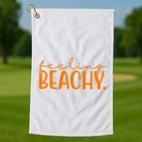 Feeling Beachy Summer Vacation Golf Towel thumb 1
