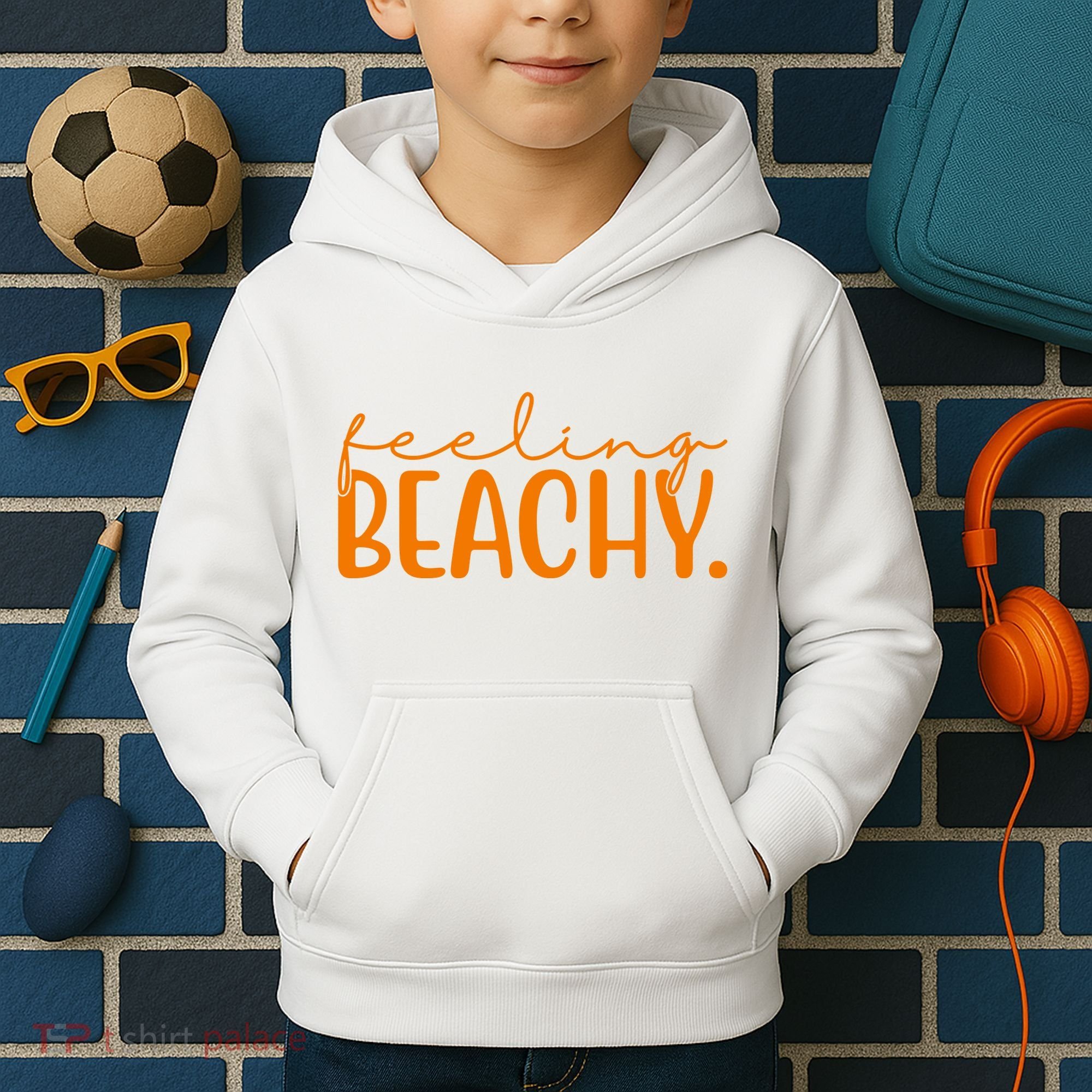 Feeling Beachy Summer Vacation Kids Hoodie