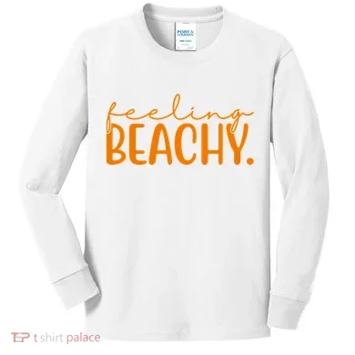 Feeling Beachy Summer Vacation Kids Long Sleeve Shirt