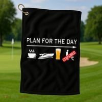 Plan For The Day Golf Towel thumb 1