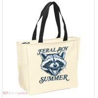 Feral Boy Summer Funny Raccoon Meme Trash Panda Raccoon Tote Bag thumb 2