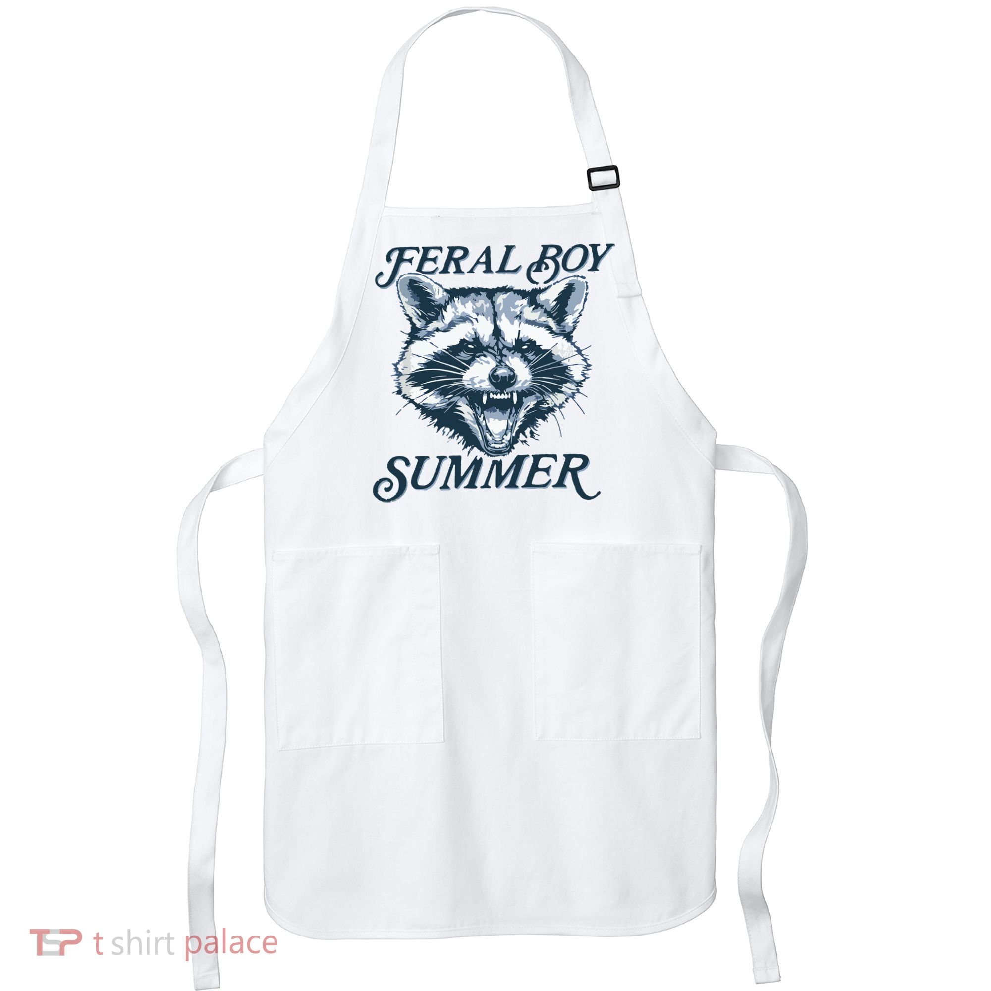 Feral Boy Summer Funny Raccoon Meme Trash Panda Raccoon Apron