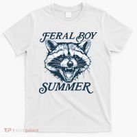 Feral Boy Summer Funny Raccoon Meme Trash Panda Raccoon T-Shirt thumb 0