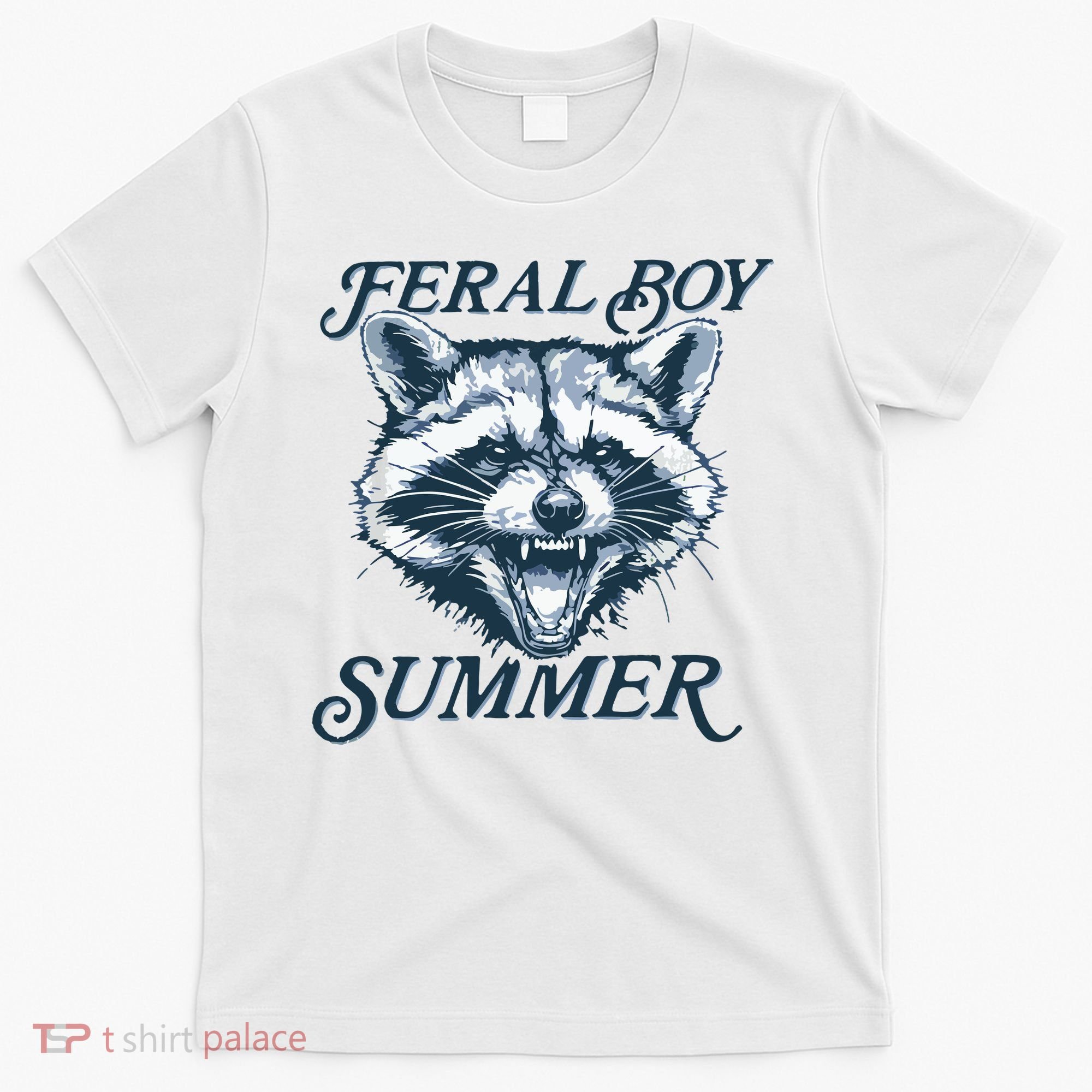 Feral Boy Summer Funny Raccoon Meme Trash Panda Raccoon T-Shirt