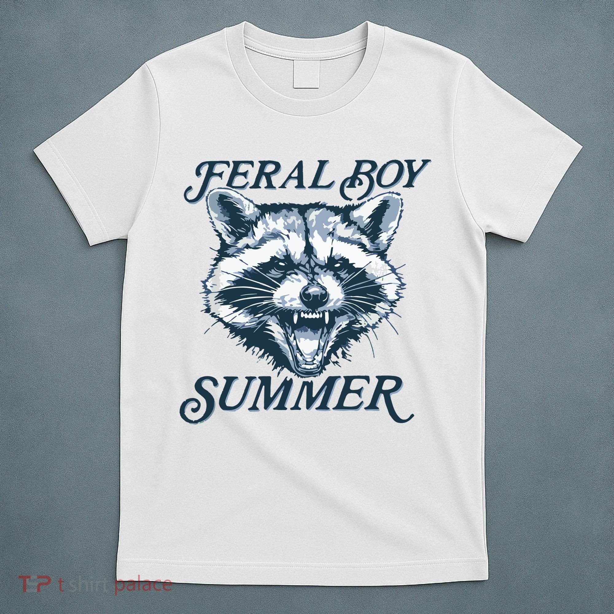 Feral Boy Summer Funny Raccoon Meme Trash Panda Raccoon T-Shirt