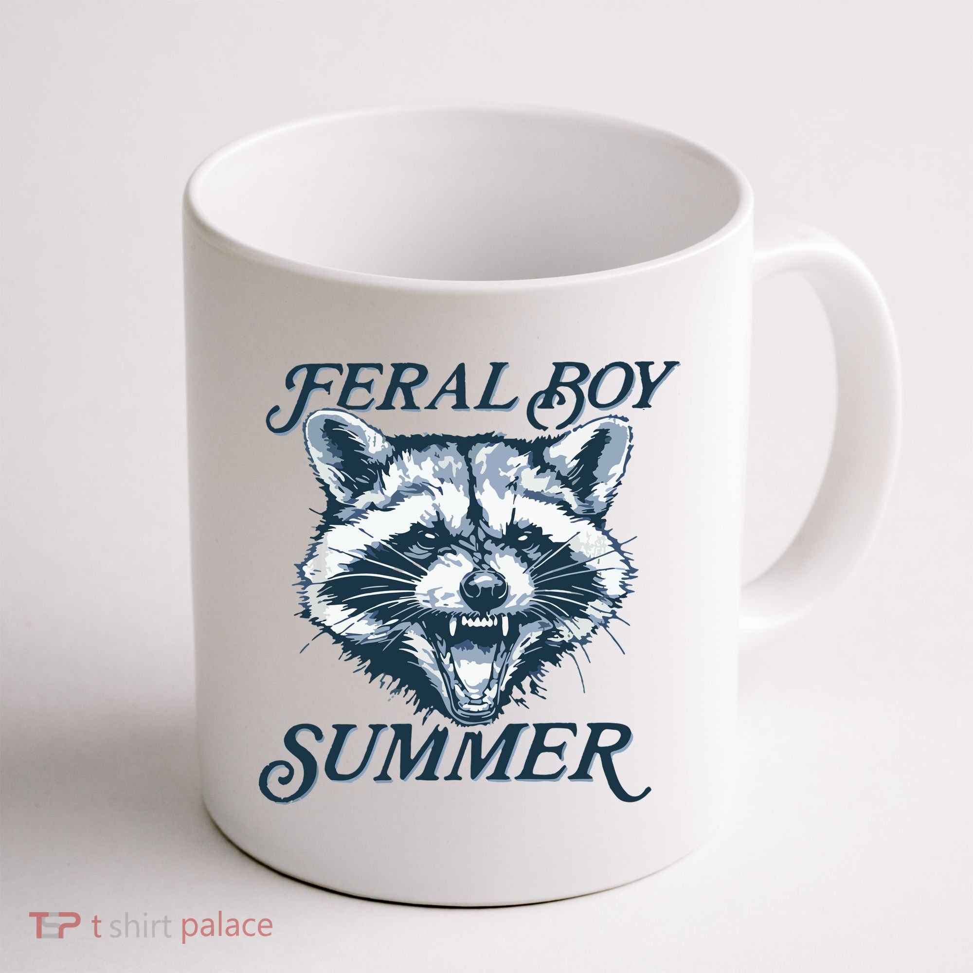 Feral Boy Summer Funny Raccoon Meme Trash Panda Raccoon Coffee Mug