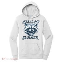 Feral Boy Summer Funny Raccoon Meme Trash Panda Raccoon Women's Hoodie thumb 0