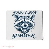 Feral Boy Summer Funny Raccoon Meme Trash Panda Raccoon Mousepad thumb 0