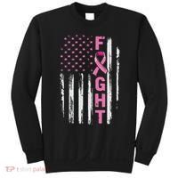 Fight Breast Survivor American Flag Breast Cancer Awareness Sweatshirt thumb 0