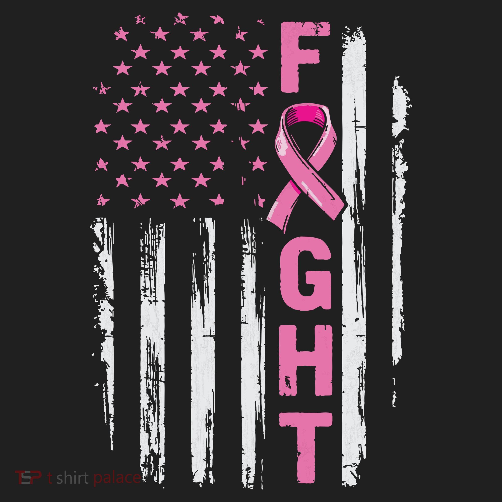 Fight Breast Survivor American Flag Breast Cancer Awareness Tumbler