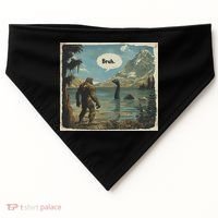 Funny Bigfoot Sasquatch Loch Ness Monster Introvert Bruh USA-Made Doggie Bandana thumb 0