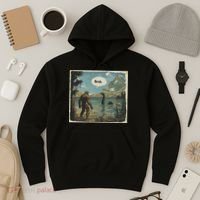 Funny Bigfoot Sasquatch Loch Ness Monster Introvert Bruh Hoodie thumb 3