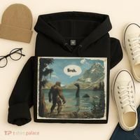 Funny Bigfoot Sasquatch Loch Ness Monster Introvert Bruh Hoodie thumb 4