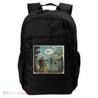 Funny Bigfoot Sasquatch Loch Ness Monster Introvert Bruh Backpack thumb 0