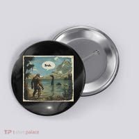 Funny Bigfoot Sasquatch Loch Ness Monster Introvert Bruh Button thumb 0