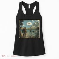Funny Bigfoot Sasquatch Loch Ness Monster Introvert Bruh Women's Tank Top thumb 0