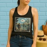 Funny Bigfoot Sasquatch Loch Ness Monster Introvert Bruh Women's Tank Top thumb 2