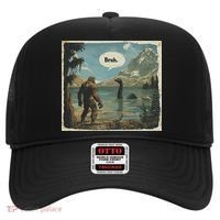 Funny Bigfoot Sasquatch Loch Ness Monster Introvert Bruh Hat thumb 0