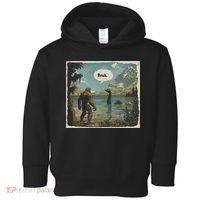 Funny Bigfoot Sasquatch Loch Ness Monster Introvert Bruh Toddler Hoodie thumb 0