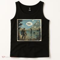 Funny Bigfoot Sasquatch Loch Ness Monster Introvert Bruh Tank Top thumb 2