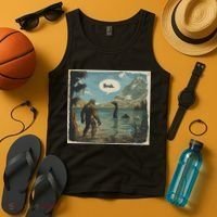 Funny Bigfoot Sasquatch Loch Ness Monster Introvert Bruh Tank Top thumb 4