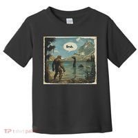 Funny Bigfoot Sasquatch Loch Ness Monster Introvert Bruh Toddler T-Shirt thumb 0