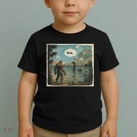 Funny Bigfoot Sasquatch Loch Ness Monster Introvert Bruh Toddler T-Shirt thumb 2