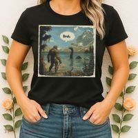Funny Bigfoot Sasquatch Loch Ness Monster Introvert Bruh Women's T-Shirt thumb 2