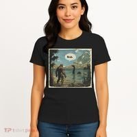 Funny Bigfoot Sasquatch Loch Ness Monster Introvert Bruh Women's T-Shirt thumb 4