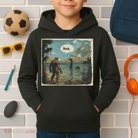 Funny Bigfoot Sasquatch Loch Ness Monster Introvert Bruh Kids Hoodie thumb 2