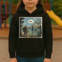 Funny Bigfoot Sasquatch Loch Ness Monster Introvert Bruh Kids Hoodie thumb 3