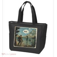 Funny Bigfoot Sasquatch Loch Ness Monster Introvert Bruh Tote Bag thumb 3