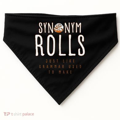 Funny Baking Synonym Rolls English Grammar Pun For Teacher USA-Made Doggie Bandana