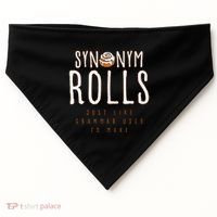 Funny Baking Synonym Rolls English Grammar Pun For Teacher USA-Made Doggie Bandana thumb 0