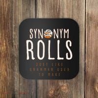 Funny Baking Synonym Rolls English Grammar Pun For Teacher Coaster thumb 0