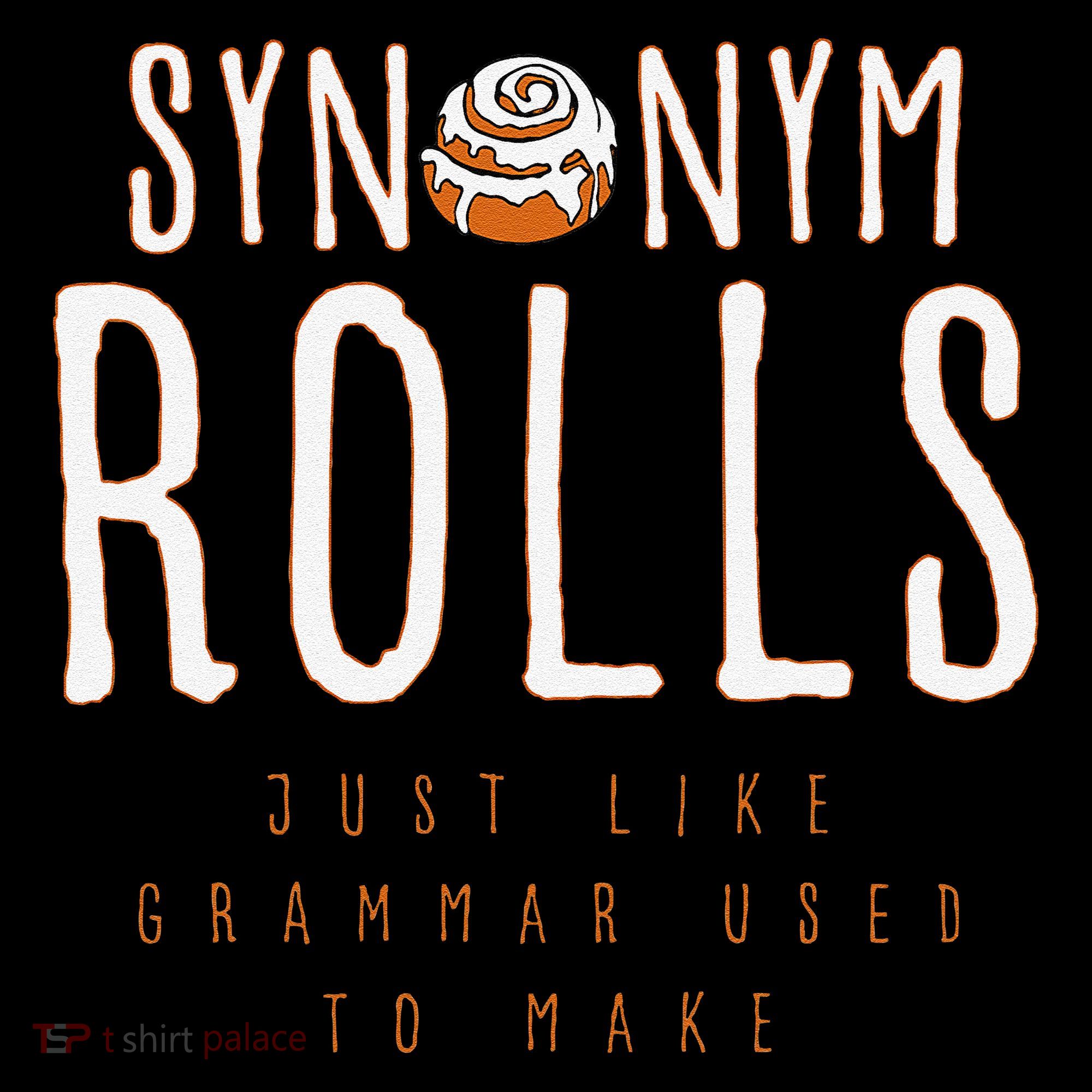 Funny Baking Synonym Rolls English Grammar Pun For Teacher Women's Hoodie