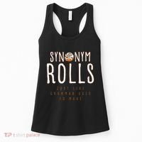 Funny Baking Synonym Rolls English Grammar Pun For Teacher Women's Tank Top thumb 0