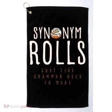 Funny Baking Synonym Rolls English Grammar Pun For Teacher Golf Towel