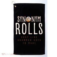 Funny Baking Synonym Rolls English Grammar Pun For Teacher Golf Towel thumb 0