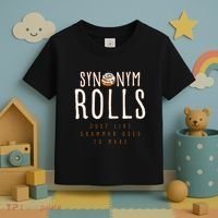 Funny Baking Synonym Rolls English Grammar Pun For Teacher Toddler T-Shirt thumb 3