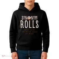 Funny Baking Synonym Rolls English Grammar Pun For Teacher Kids Hoodie thumb 4