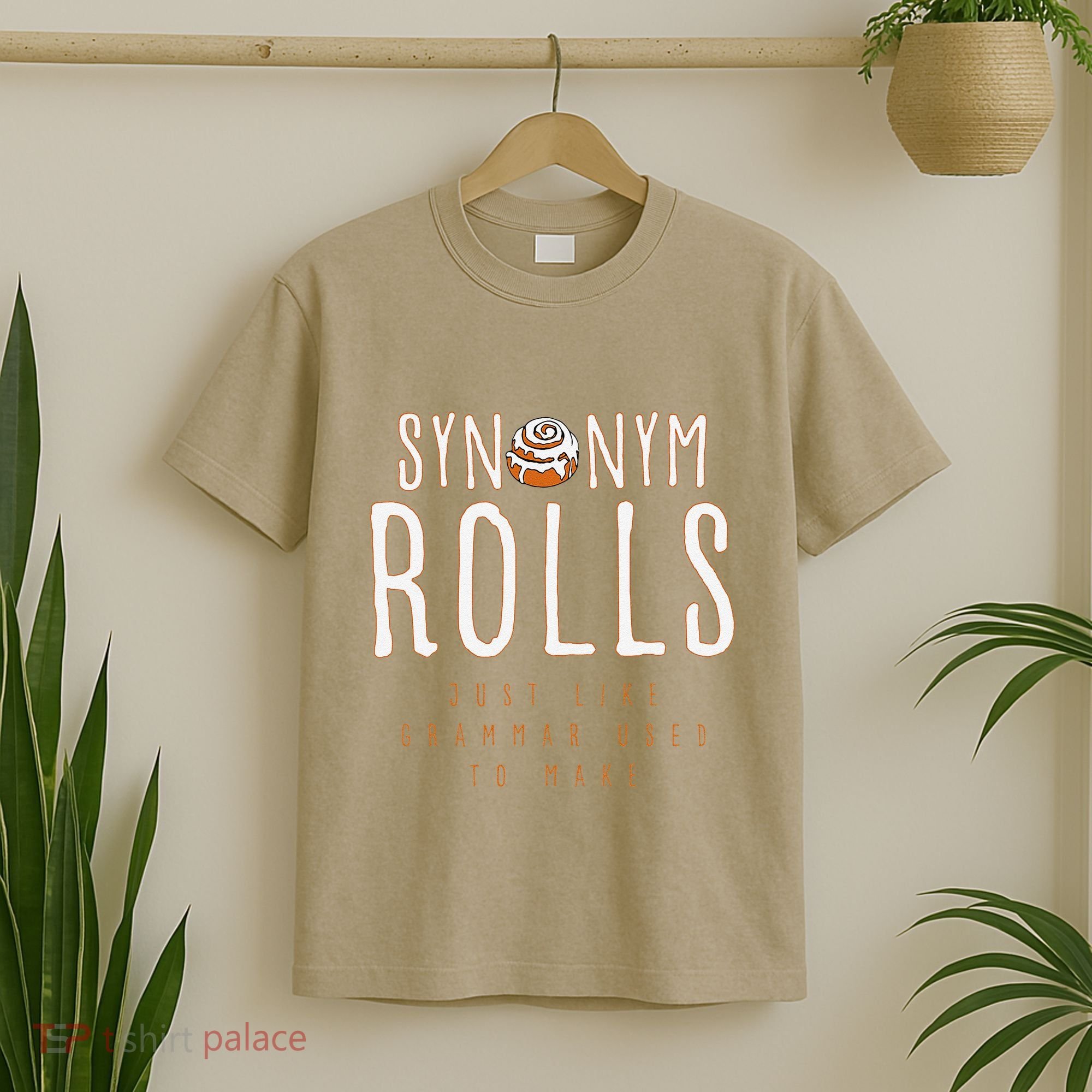 Funny Baking Synonym Rolls English Grammar Pun For Teacher T-Shirt