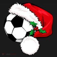 Football Ball Santa's Hat Christmas Xmas Soccer Fan Gift Funny Gift Women's Hoodie thumb 2