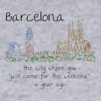 Funny Barcelona Spain Souvenir Hand Drawn Art Gift Women's Sweatshirt thumb 2