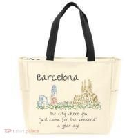 Funny Barcelona Spain Souvenir Hand Drawn Art Gift Tote Bag thumb 0