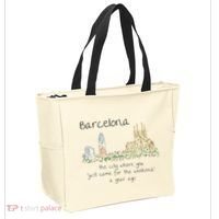 Funny Barcelona Spain Souvenir Hand Drawn Art Gift Tote Bag thumb 2