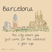 Funny Barcelona Spain Souvenir Hand Drawn Art Gift Tote Bag thumb 4