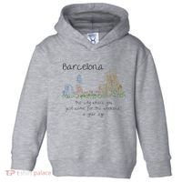 Funny Barcelona Spain Souvenir Hand Drawn Art Gift Toddler Hoodie thumb 0