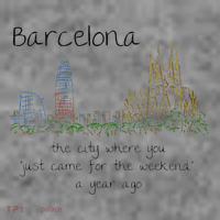 Funny Barcelona Spain Souvenir Hand Drawn Art Gift Toddler Hoodie thumb 2